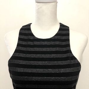 Cache’ Black Lined Sleeveless Top Mobwife Goth Bling